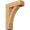 Ekena Millwork Thorton Block Smooth Bracket w/ Offset Brace, Western Red Cedar, 7 1/2"W x 24"D x 32"H BKT0806X24X32THR05SWR - alternate 1